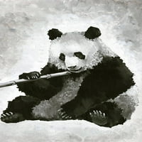 Melankólia panda festmény nyomtatás csomagolt vászonra