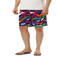 Egyedi olcsó férfi nyári úszás színű blokk rugalmas derék deszka rövidnadrág