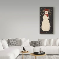Védjegy Képzőművészet „rövid hóember” bíboros vászon művészete, Mary Miller Veazie