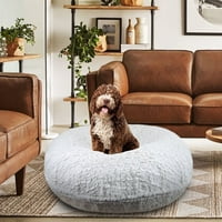 Bessie és Barnie Signature Serenity White Extra plüss Fau Fur Bagel Pet Dog Bed