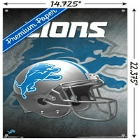 Detroit Lions - sisak fali poszter push csapokkal, 14.725 22.375