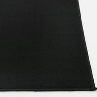 Mainstays Titan Solid Black Tartós Beltéri Beltéri akcentus szőnyeg, 17 X30