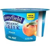 Stonyfield Organic őszibarack görög nem zsíros joghurt, 5. oz