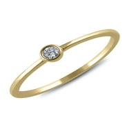 CTTW gyémánt előlap gyűrű 14K sárga aranyban