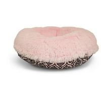 Bessie és Barnie Signature Bubble Gum Versailles rózsaszín luxus extra plüss fau prém bagel kisállat kutya ágy