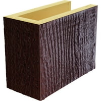 Ekena Millwork 4 H 4 D 60 W durva fűrészelt fau fa kandalló kandalló készlet w alamo corbels, prémium mahagóni