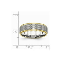 Rozsdamentes acél polírozott sárga IP Hornyolt gyűrű