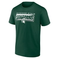 Férfi fanatikusok márkájú zöld Michigan állambeli spartaiak logó pólóban