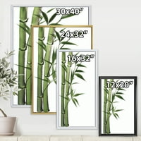 Designart 'A sötétzöld bambusz és a levelek részletei.