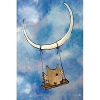 Marmont Hill Swinging Owl , Andrea Doss festmény nyomtatása csomagolt vászonra