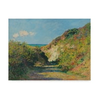Védjegy képzőművészet' az Elsüllyedt út, 1882 ' vászon művészet Claude Monet