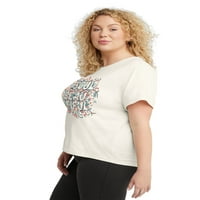 Hanes Originals Women's Plus Size Classic Fit Soul gyönyörű grafikus póló