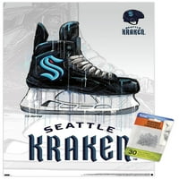 Seattle Kraken - Csepegtető korcsolyázási plakát pushpins, 14.725 22.375