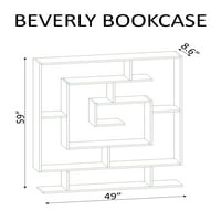 Beverly Modern Bookcase 49 '' 59 '' 9 '' polcok könyvespolc