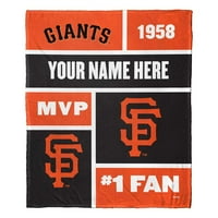San Francisco Giants MLB Colorblock személyre szabott selyem tapintású takaró