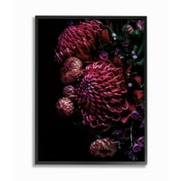 Stupell Industries részletes csokor trópusi virágok piros rózsaszín fénykép keretes fal Art Design Elise Catterall, 11 14