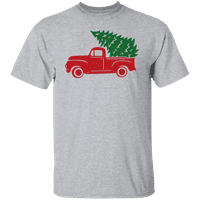 Graphic America ünnepi karácsonyfa teherautó ünnepi férfi grafikus póló