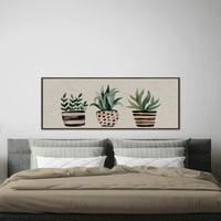 Három növény II úszó keretes festmény nyomtatás vászonra