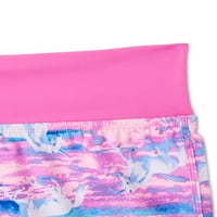 Wonder Nation Girls Unicorn Swimshorts, Méretek 4- & Plus