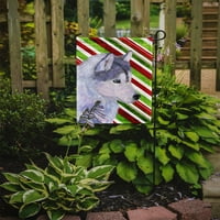 Caroline kincsei SS4533-zászló - szülő szibériai Husky Candy Cane Ünnep Karácsonyi zászló, Többszínű