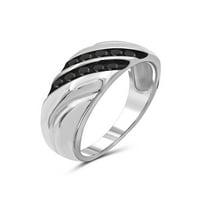JewelersClub fekete gyémánt gyűrűk férfiaknak - 0. CTW valódi fekete gyémánt gyűrű férfiak számára - Hypoallergén 0. Sterling