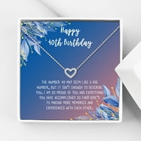 Anavia boldog 40. születésnapi ajándékok rozsdamentes acél divat nyaklánc születésnapi kártya ékszer ajándék neki, születésnapi