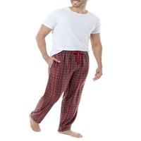 A szövőszéki férfi ünnepi és kockás nyomtatott puha mikrofleece pizsamás köteg