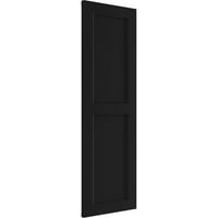 Ekena Millwork 18 W 69 H True Fit PVC Két egyenlő sík panel, fekete