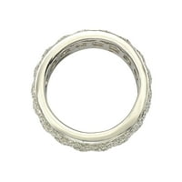 Gyűjtemény sterling ezüst köbös cirkónium -link egymásra rakható gyűrű - Fehér