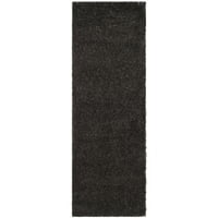 Reno diakon szilárd poliészter -bozontos futó szőnyeg, sötétszürke, 2'3 7