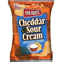 Herr's Ripped Cheddar és tejfölködő burgonya chips, 3. oz