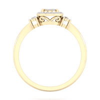 Császári drágakő 10k sárga arany ovális vágás etióp opál ct tw gyémánt halo női gyűrű