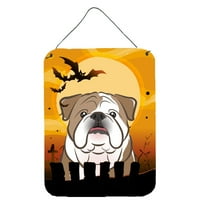 Carolines Treasures BB1777DS Halloween angol Bulldog fal vagy ajtó függő nyomatok, 12x16, Többszínű