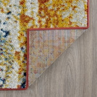 Kortárs terület szőnyeg absztrakt többszínű beltéri téglalap könnyen megtisztítható