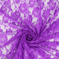 Róma textil nejlon spande csipke szövet rózsa kialakítással - lila