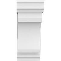 Ekena Millwork 5 W 12 D 12 H Standard Legacy építészeti fokozatú PVC konzol, hagyományos végekkel