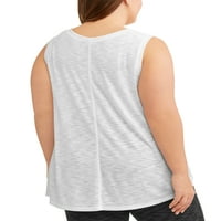 Terra & Sky Women's Plus Size Athleisure Twist Front Top