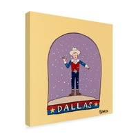 Védjegy képzőművészet 'Dallas hógömb' vászon művészet Brian Nash