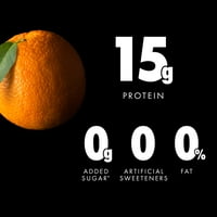 Oikos hármas nulla 15 g fehérje, cukormentes, nem zsíros narancssárga krém görög joghurt csésze, 5. oz