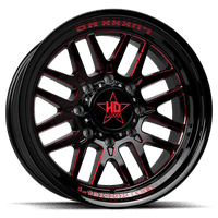 HD Alloy Rims LHD 6x139. - 106. Gloss fekete vörös őrlés