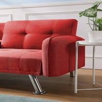 Aukfa kanapé ágy, kupatartók, piros