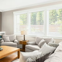 Chicology Fau Wood redőnyű ablak árnyékok ablakkezelések fehér, 35 W 60 H