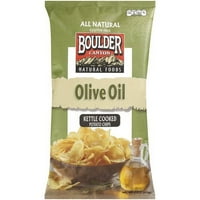 Boulder Canyon Natural Foods olívaolaj -vízforraló főtt burgonya chips, 7. oz