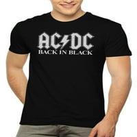 ACDC Vissza a fekete férfi és a nagy férfi grafikus pólóban