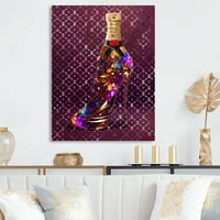 Designart luxus pezsgő és magas sarkú iii vászon fali művészet