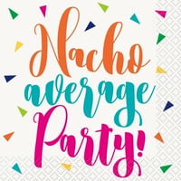 NACHO átlagos party Fiesta Paper koktél szalvéták, 5in, 32 CT