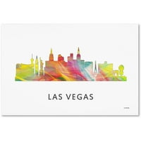 Védjegy képzőművészet 'Las Vegas Nevada Skyline WB-1' vászon művészet Marlene Watson