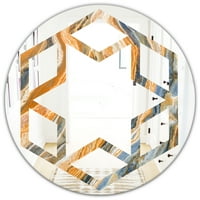 Designart 24 24 narancssárga modern fali tükör