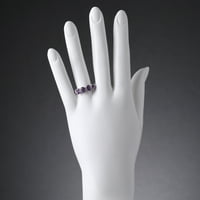 1. CT ovális alakú lila ametiszt gyűrű ezüstben