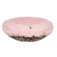 Bessie és Barnie Versailles Pink Bubble Gum luxus Shag ultra plüss fau prém bagelette kedvtelésből tartott kutya ágy